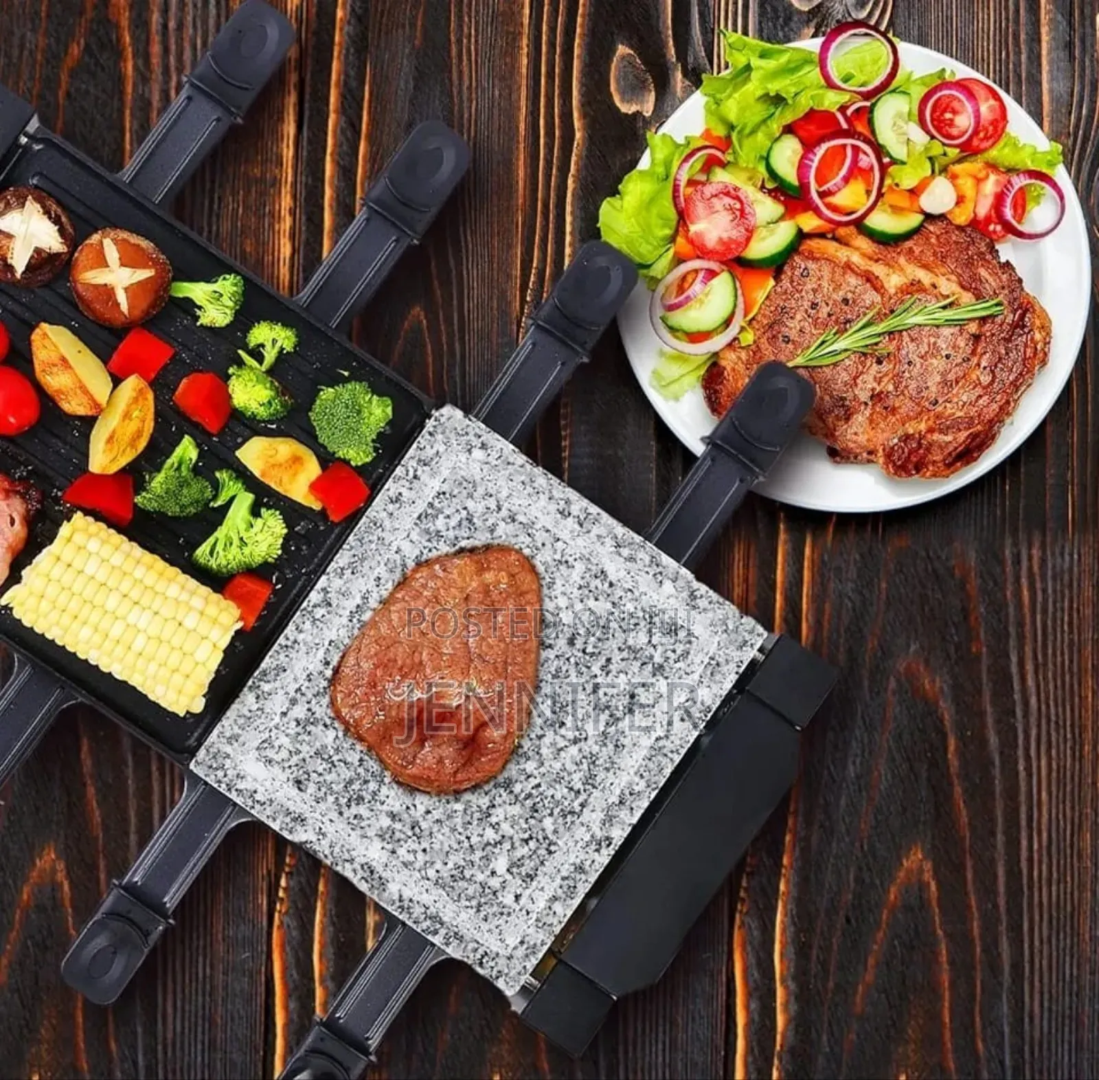 Saysonapps Raclette Grill With Granite Stone Grill Top