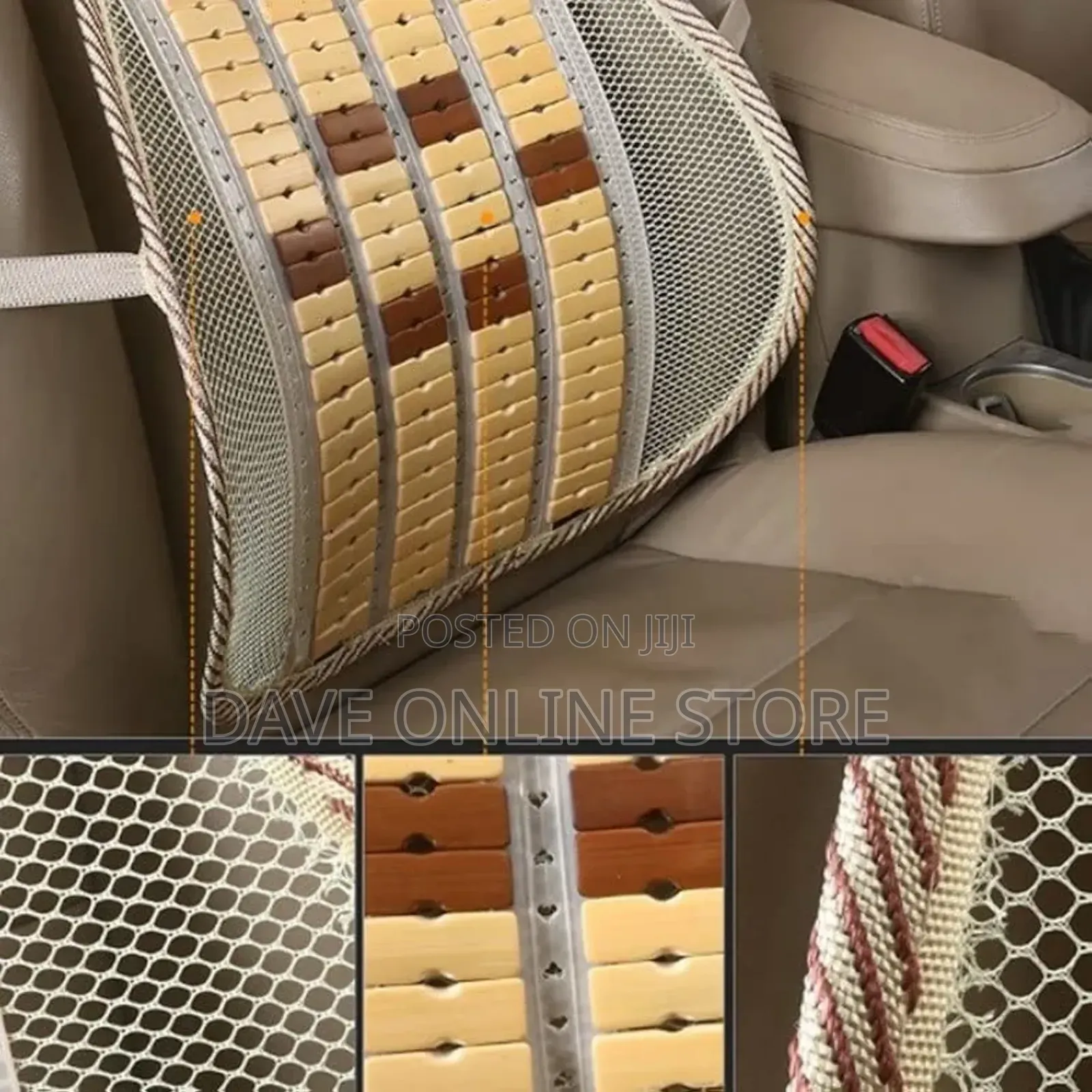 Cool Mesh Lumbar Support for Car Lower Back for Office Chair, Brown