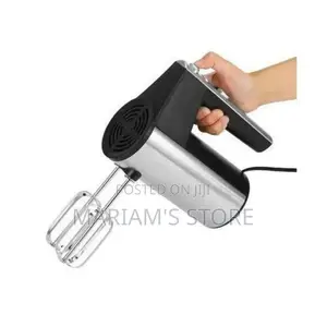 Hoffmans Hand Mixer Stainless Steel -Black/Silver
