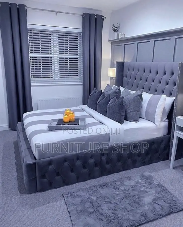 Better Gray Fabric Bed