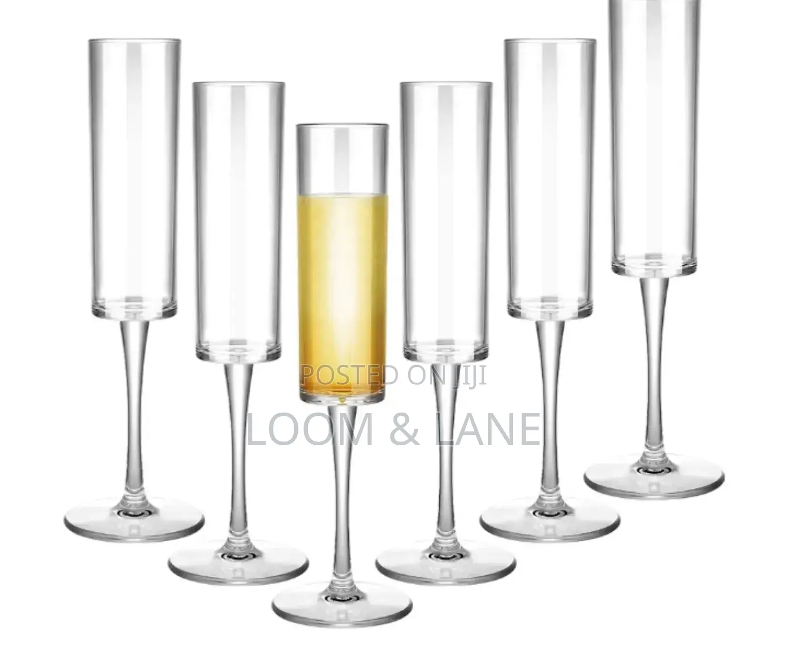 6pcs Utopia Lucent Level Champagne Flutes Glasses