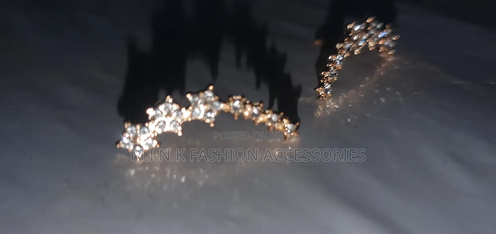 Shiny Gold Colored Earrings and Silver Colored Too