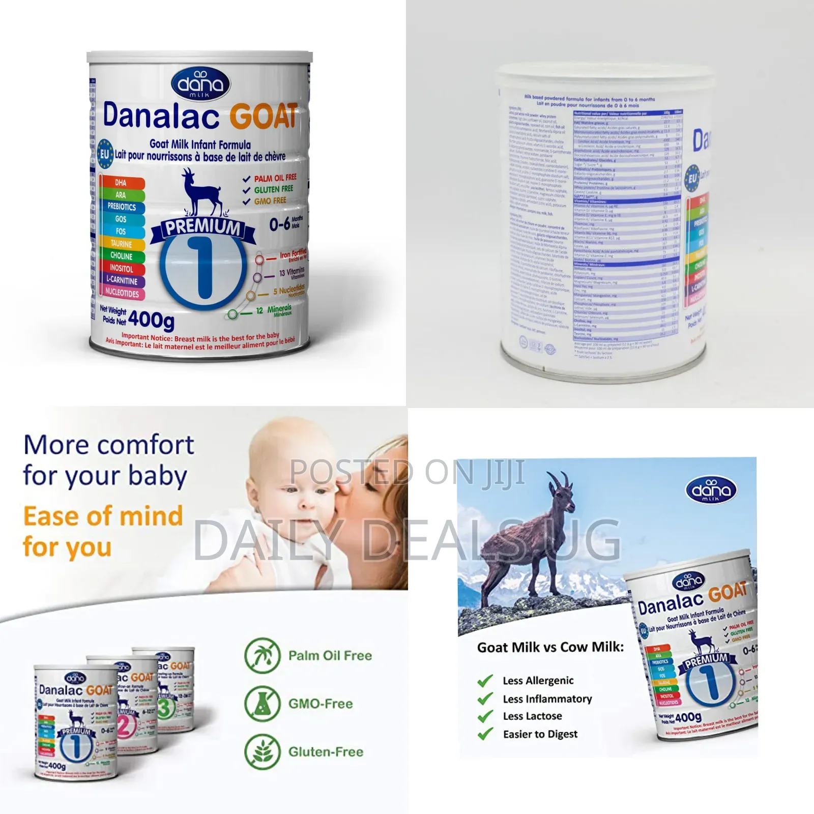 Danalac Goat Milk Infant Formula 400g Stage 1 Baby Milk Powder