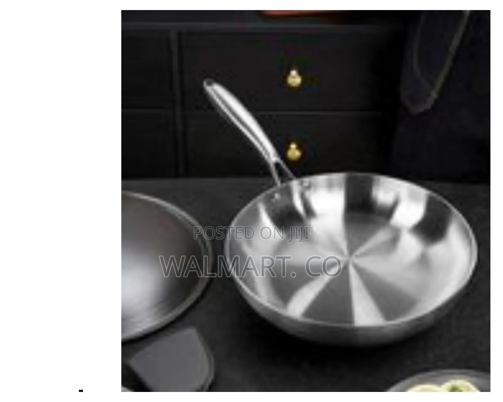 Stainless Steel Frying Pan-Silver