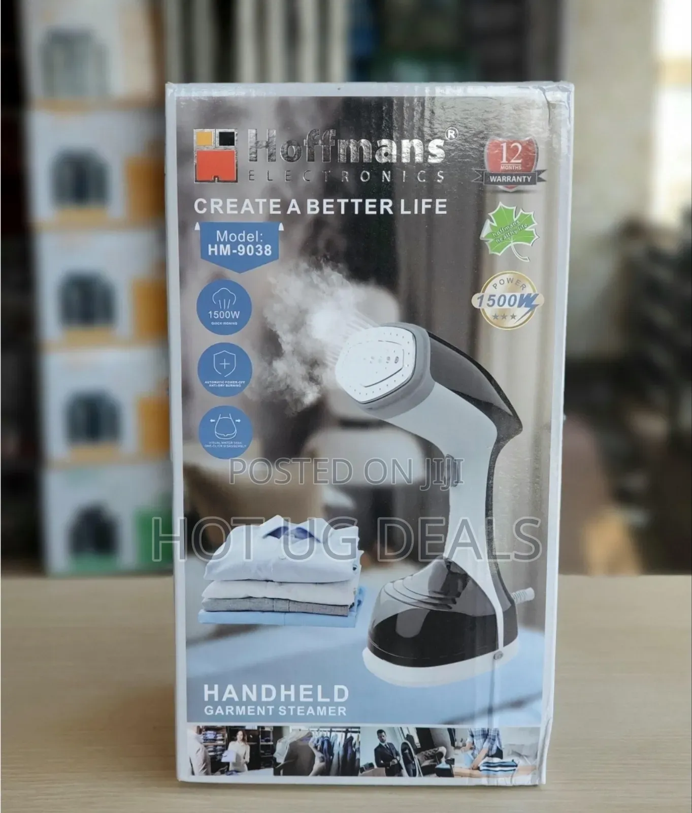 Hoffmans Handheld Garment Steamer, Model Hm-9038.