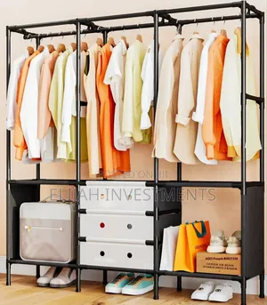 Freestanding Metal Garment Rack or Portable Closet