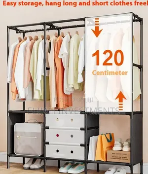 Freestanding Metal Garment Rack or Portable Closet