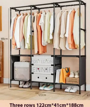 Freestanding Metal Garment Rack or Portable Closet