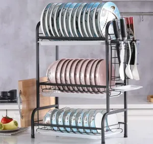 Three-tier Metal Dish Drying Rack.