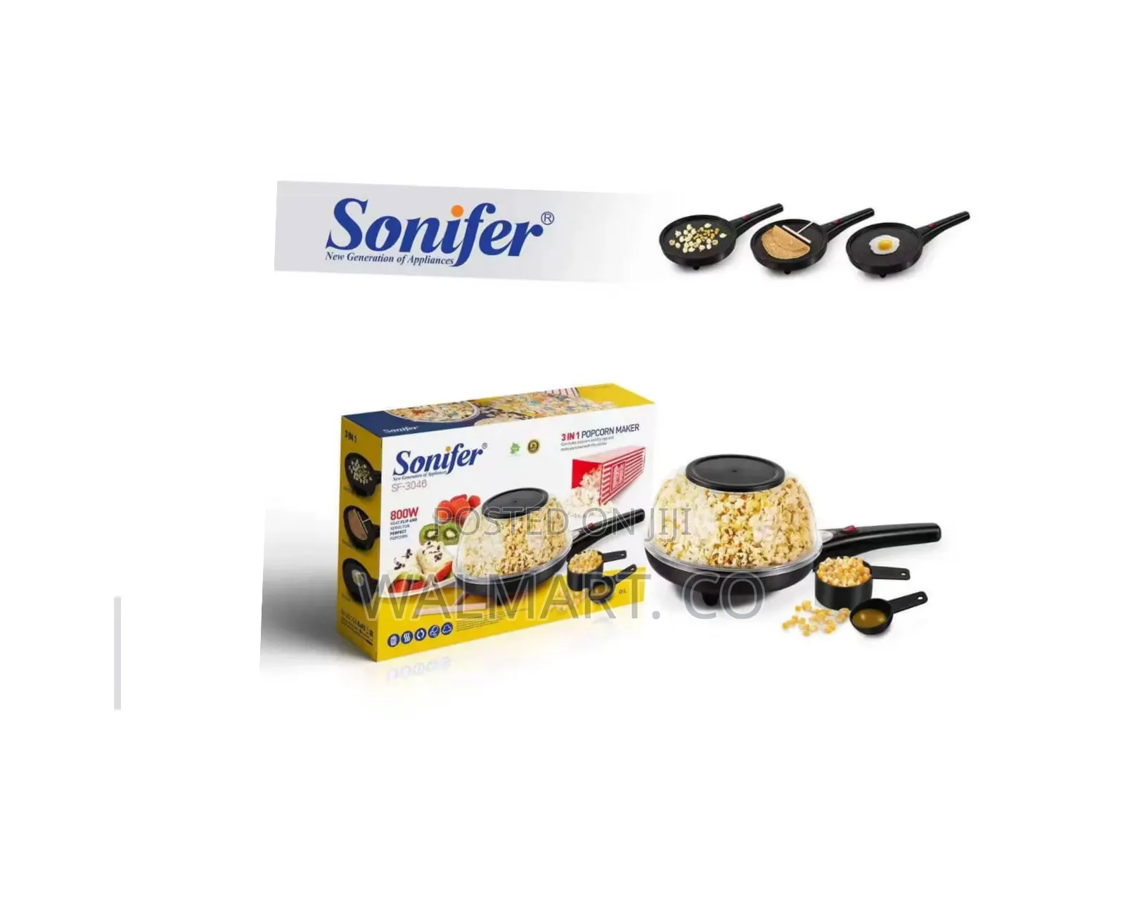 Sonifer Sf 3046 Wholesale 3 in 1 Electric Handheld Popcorn Machine