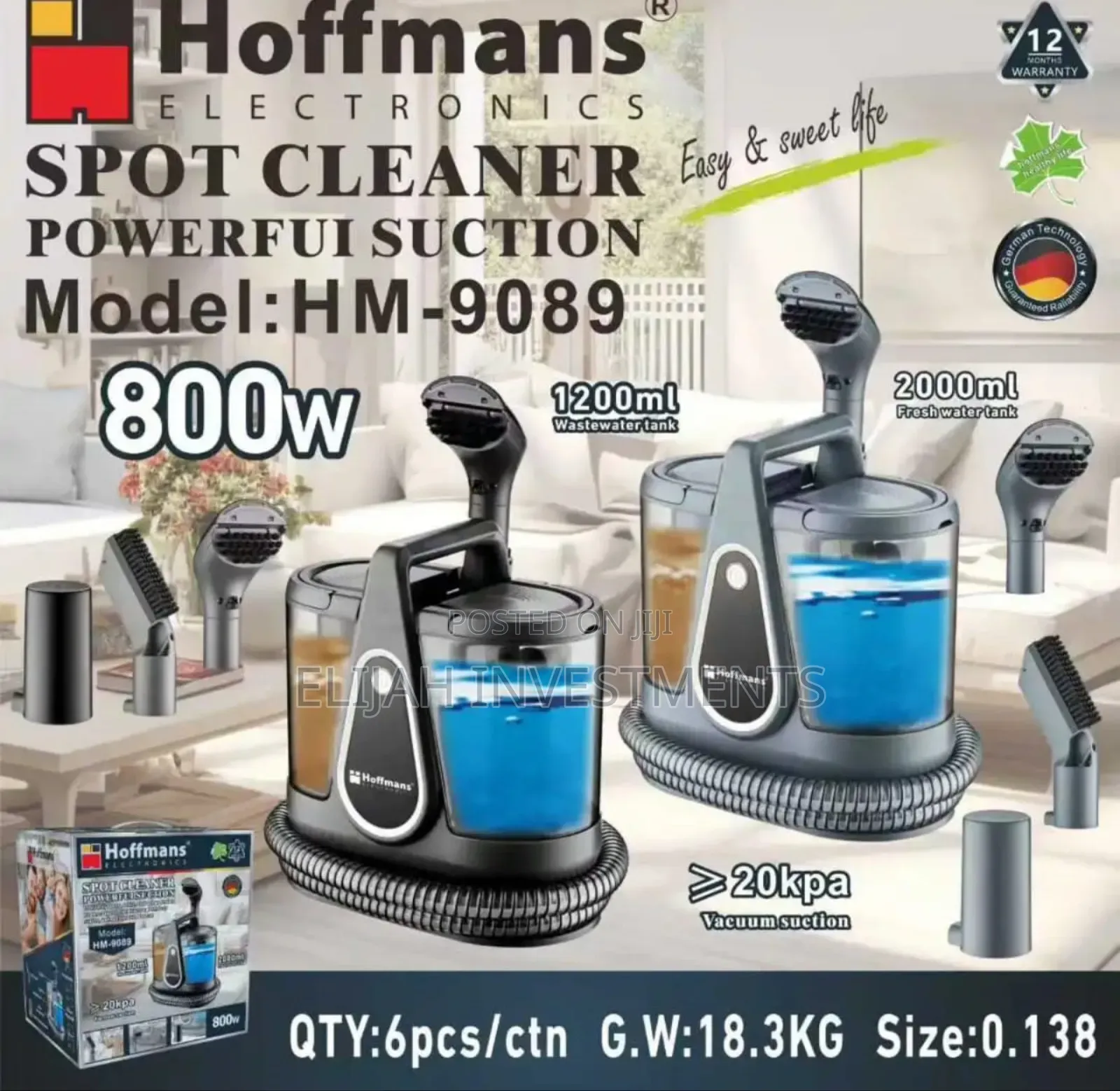 Hoffmans Hm-9089 Spot Cleaner.