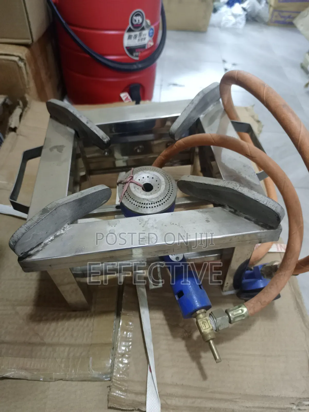Commercial Stainless Steel Single-Burner Gas Stove.