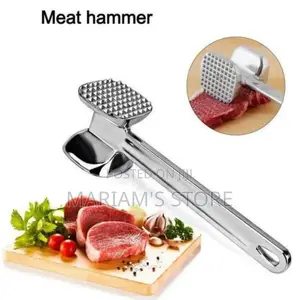 Meat Tenderizer, Meat Hammer - Silver