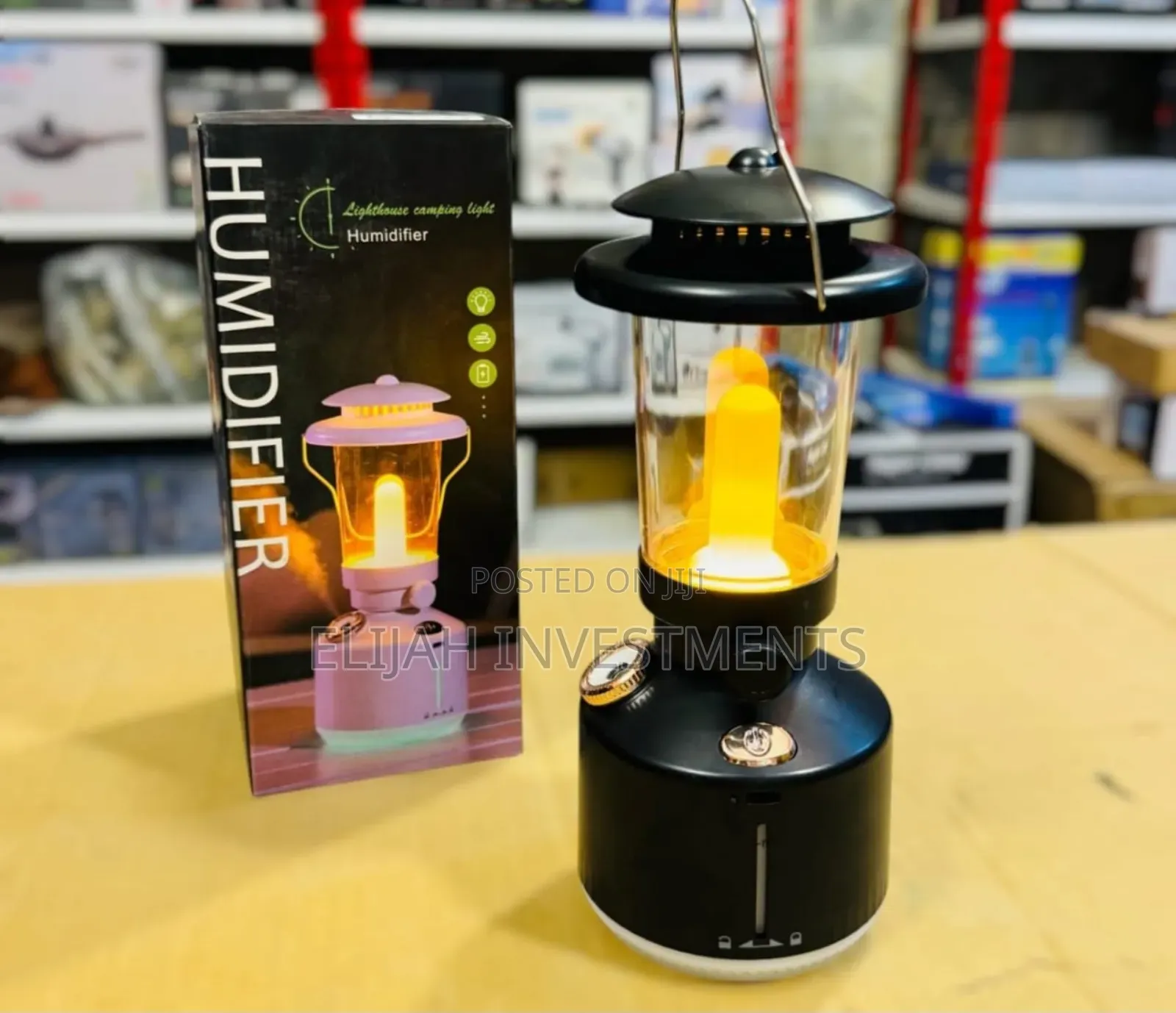 Portable "Lighthouse Camping Light Humidifier".