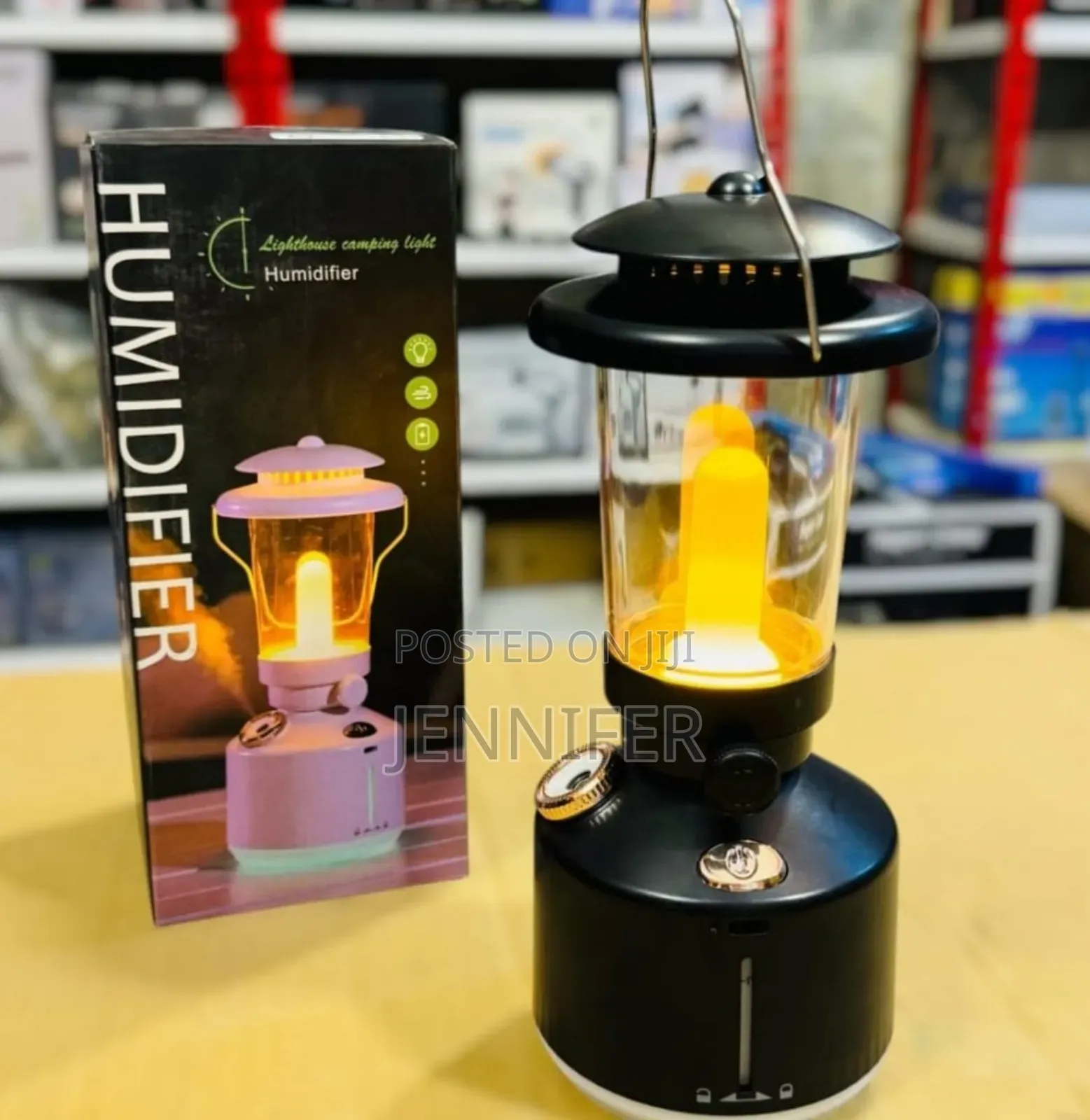Portable "Lighthouse Camping Light Humidifier".