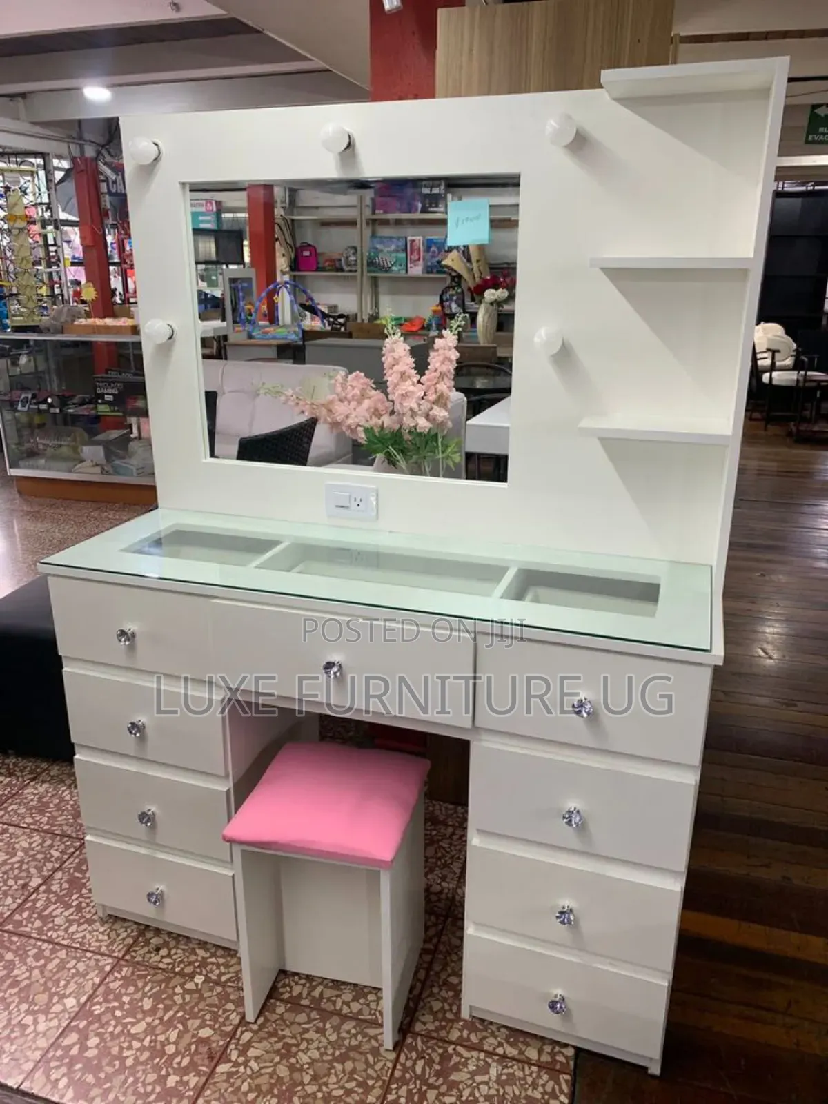 Lights on Dressing Mirror
