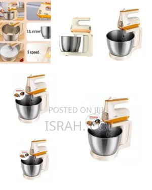 Sonifer Hand Stand Mixer 3l Stainless Bowl With 5 Speeds Egg Beater
