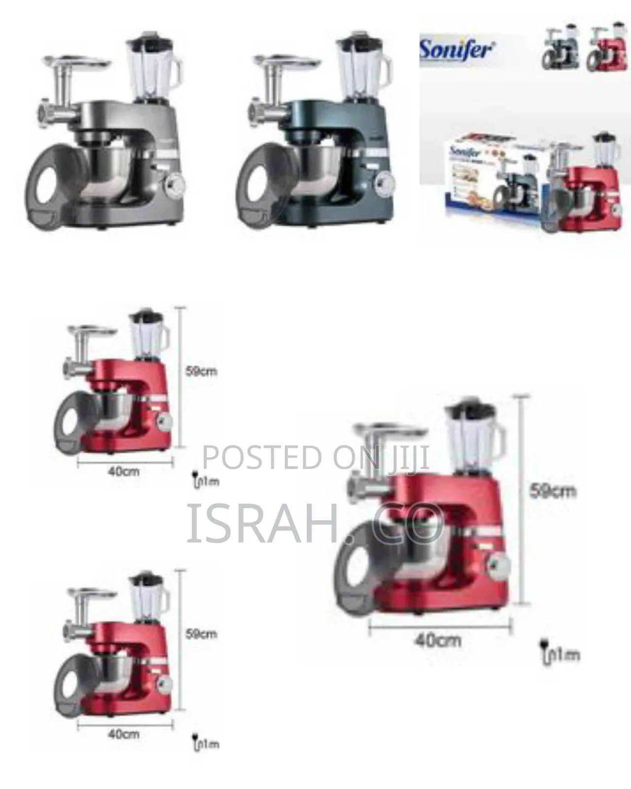 Sonifer 7 L 6 Speed 3 in 1 Food Mixer Professional Commercial