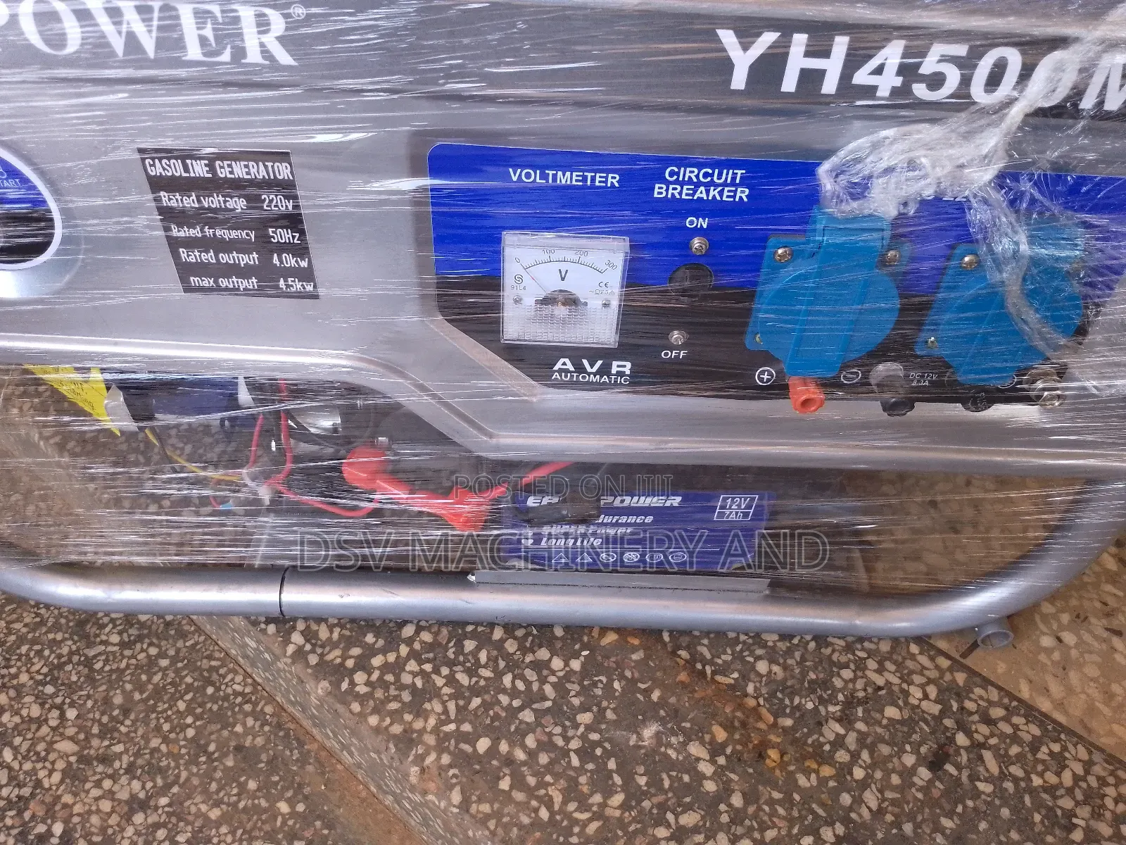 Easy Power4.5kw Output Petro Generator With Tyres Wheels and Key Start