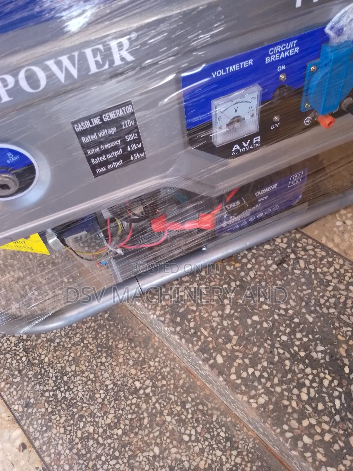 Easy Power4.5kw Output Petro Generator With Tyres Wheels and Key Start