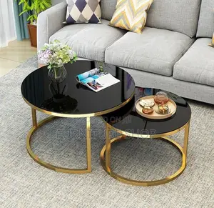 Black Glass Center Table