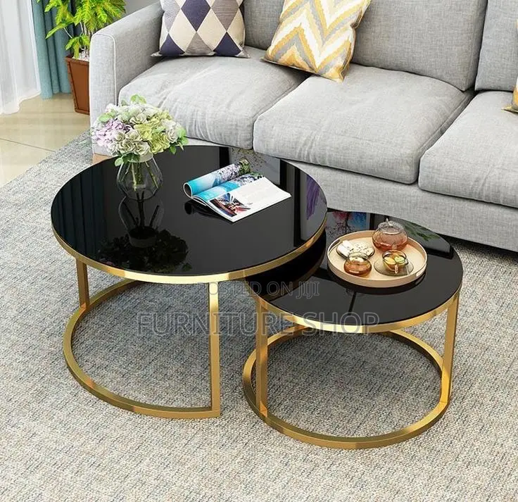 Black Glass Center Table