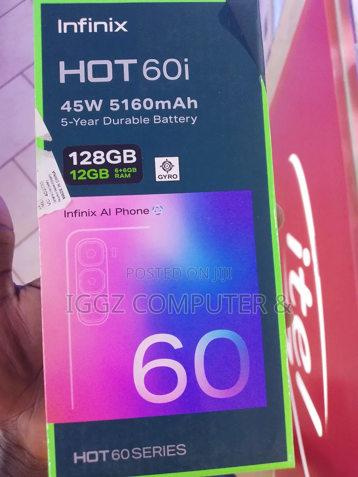 New Infinix Hot 60i 128 GB Black
