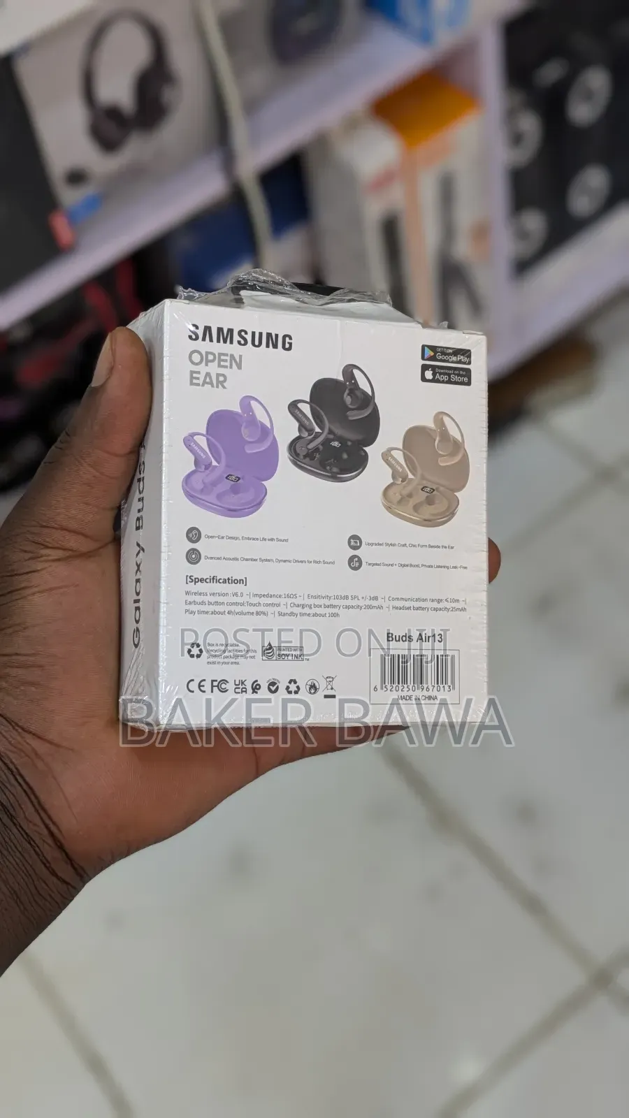 Samsung Galaxy Buds Air13 Open-Ear Wireless Earbuds.