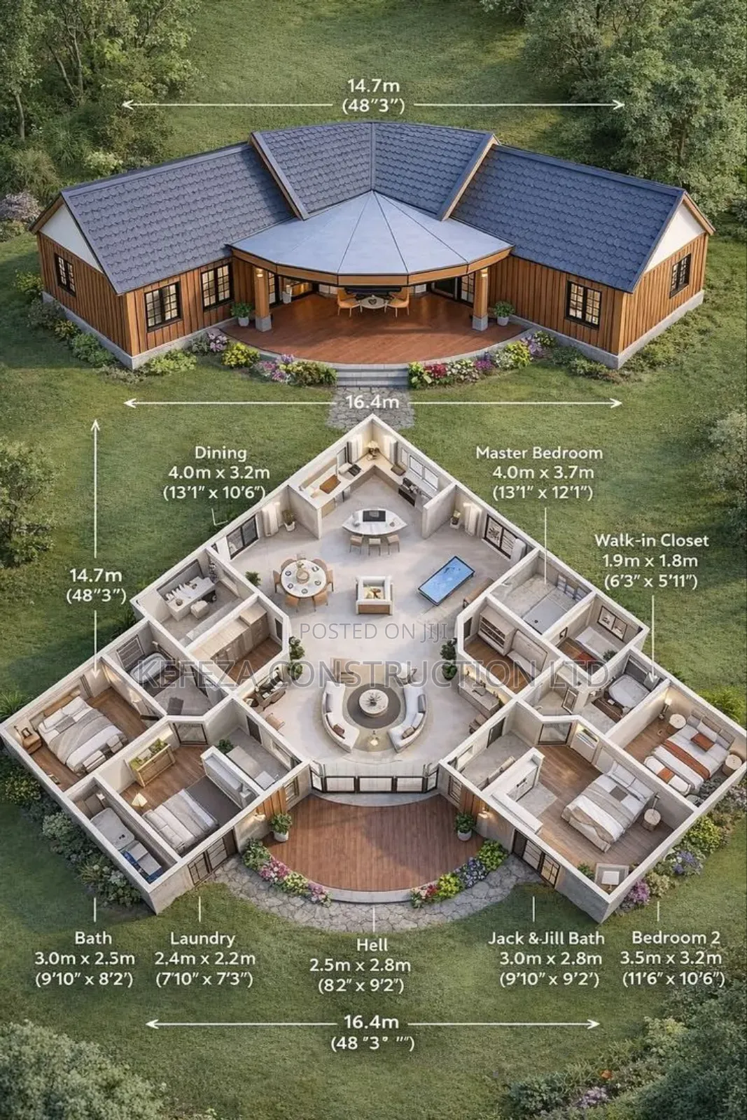 The v-Shape House Plan