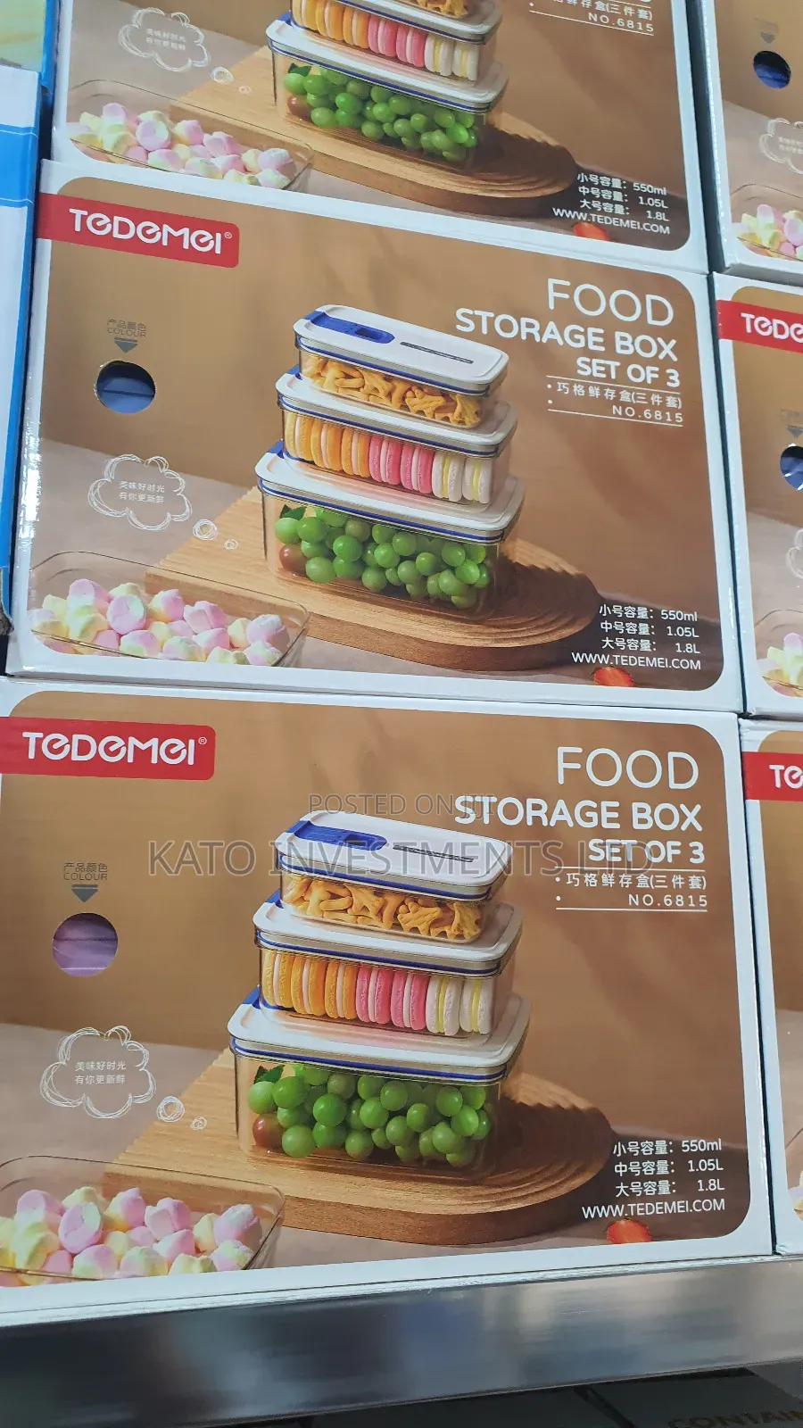 Food Storage Box -set Of 3