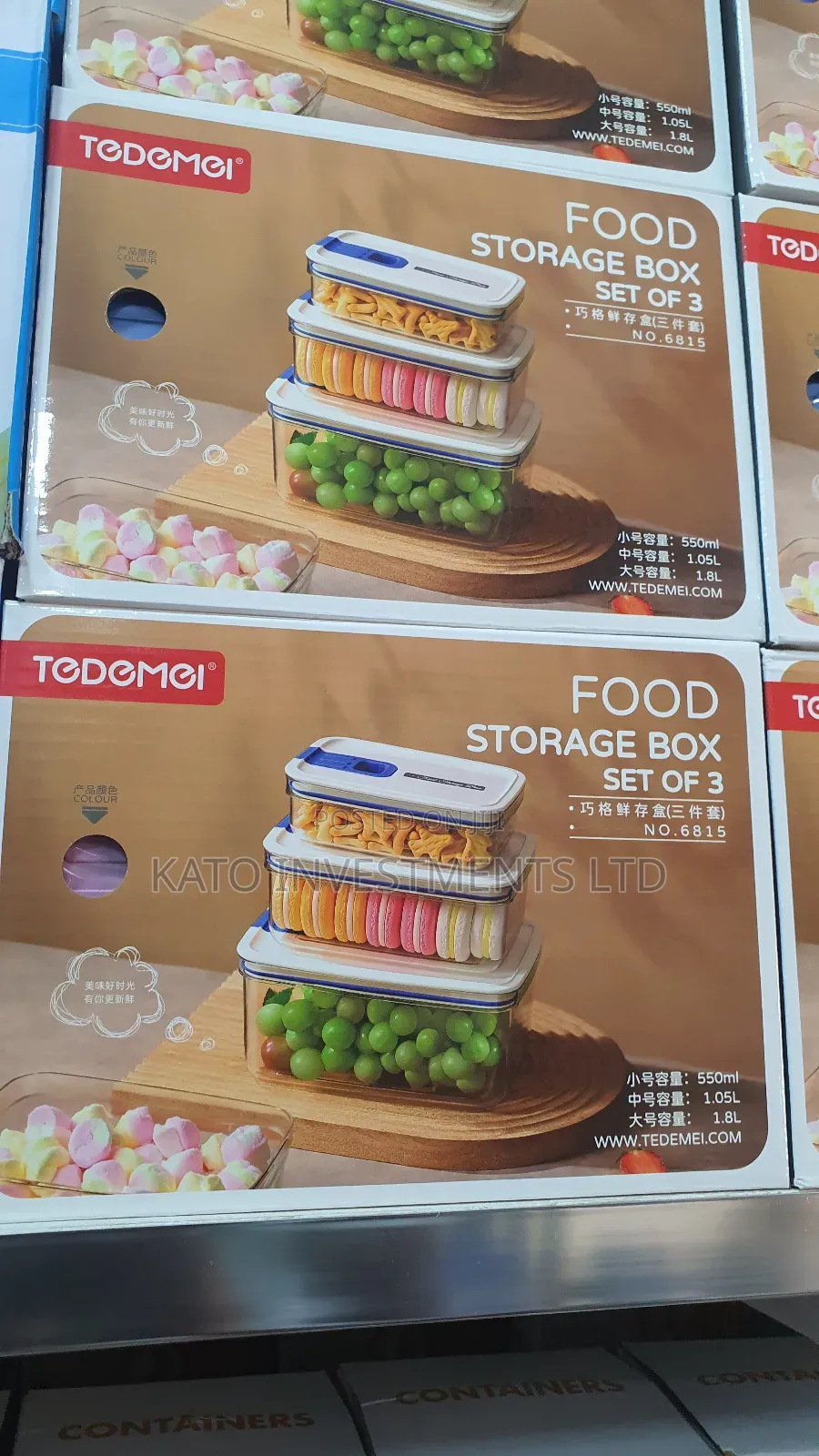 Food Storage Box -set Of 3