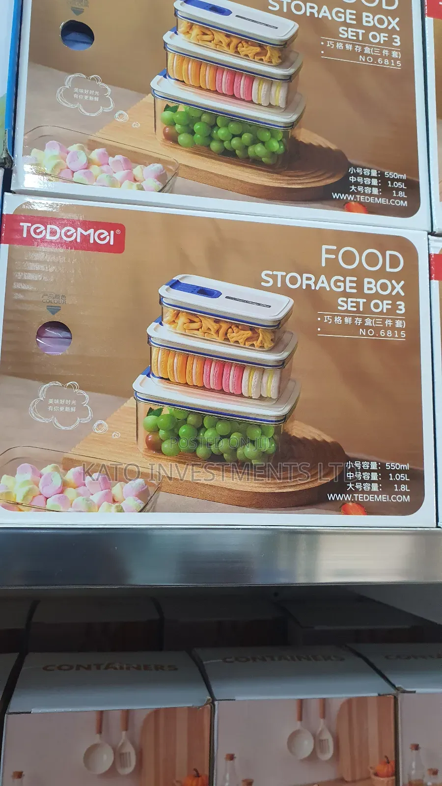 Food Storage Box -set Of 3