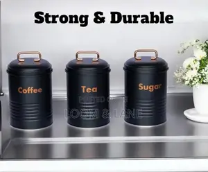 3pcs Kitchen Metallic Storage Canisters