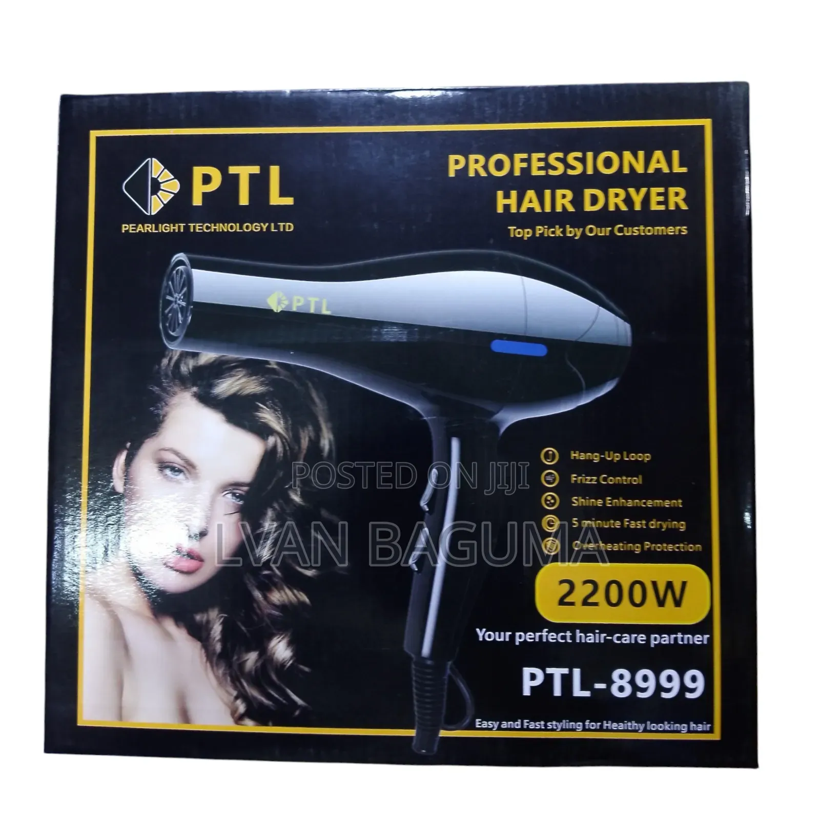 P T L Professional Hair Dryer – 2200w, 5 Mins Fast Drying