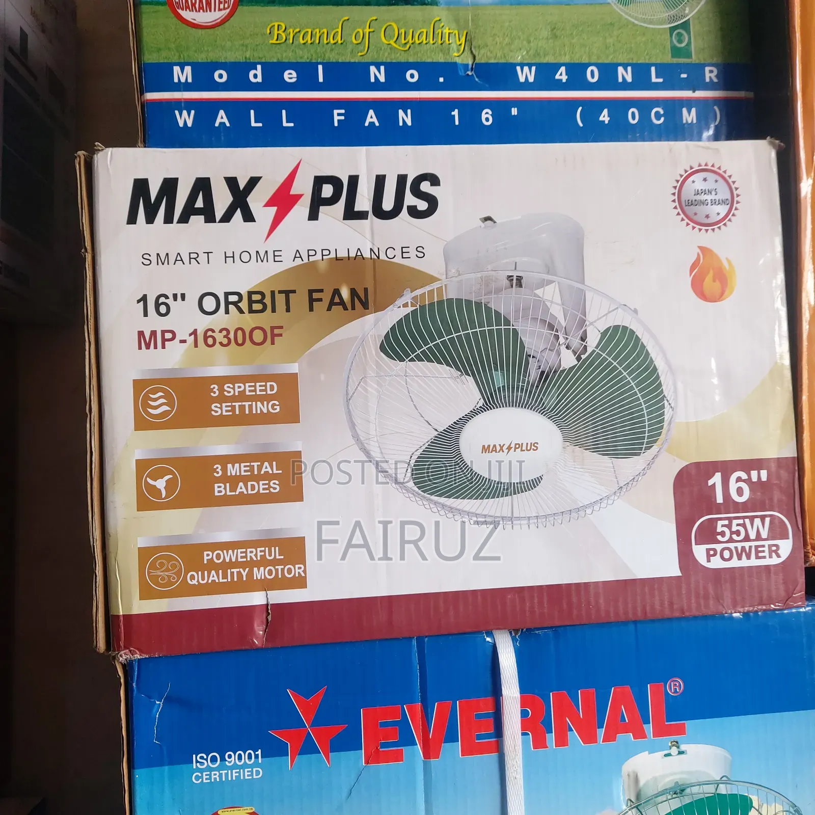 Max Plus Orbit Ceiling Fan 16"