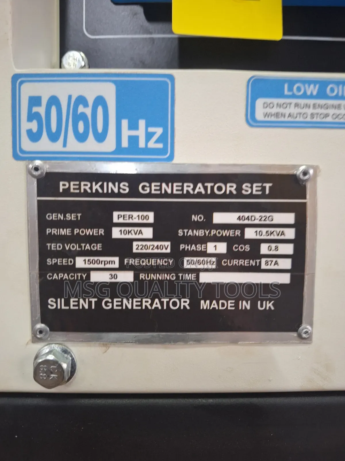 Silent Generator  10kva Perkins