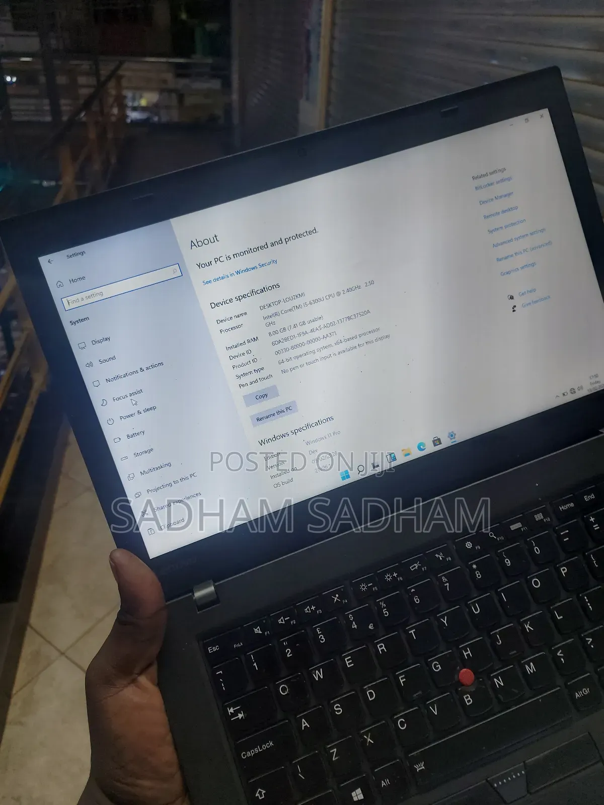 Laptop Lenovo ThinkPad T460 8GB Intel Core I5 SSD 256GB