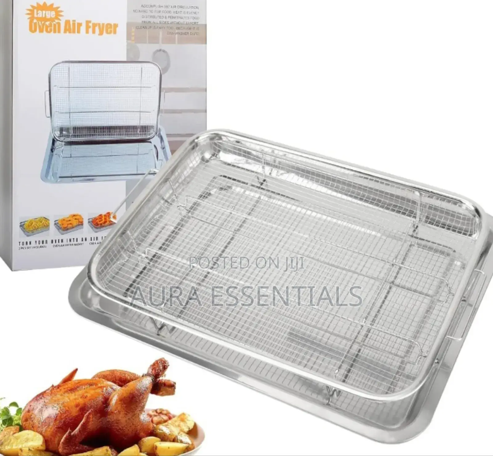 Super Unique Stainless Steel Air Fryer Basket for Oven