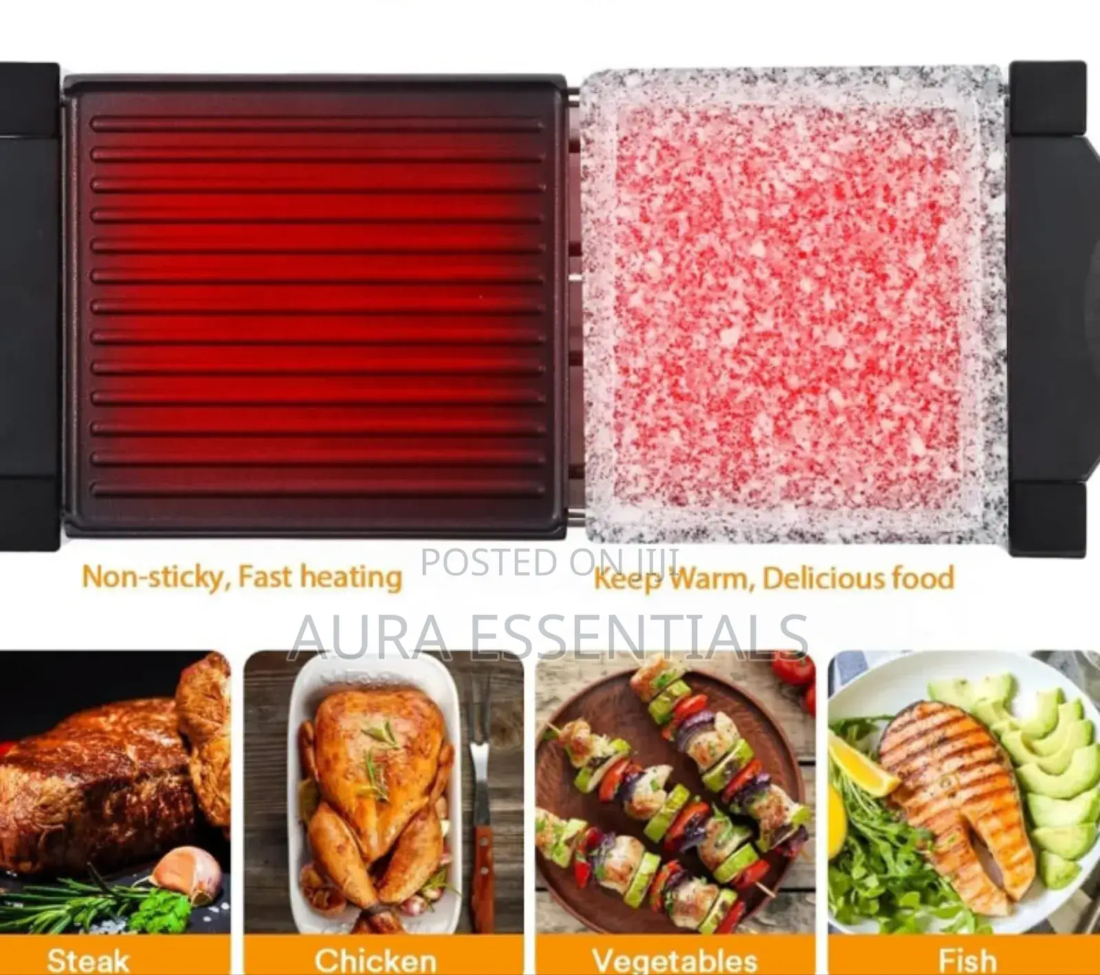 Saysonapps Raclette Grill With Granite Stone Grill Top (Model SBBQ