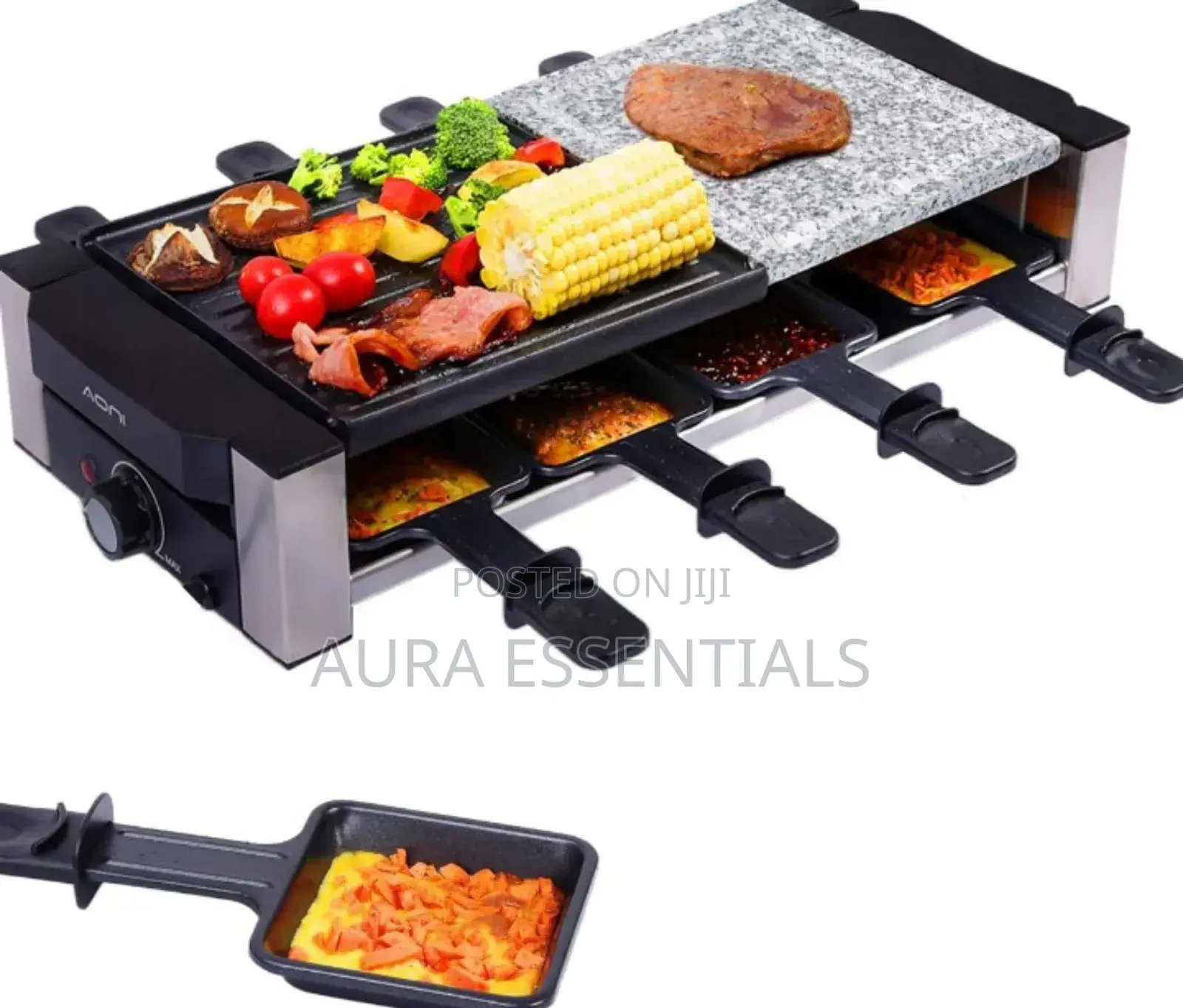 Saysonapps Raclette Grill With Granite Stone Grill Top (Model SBBQ
