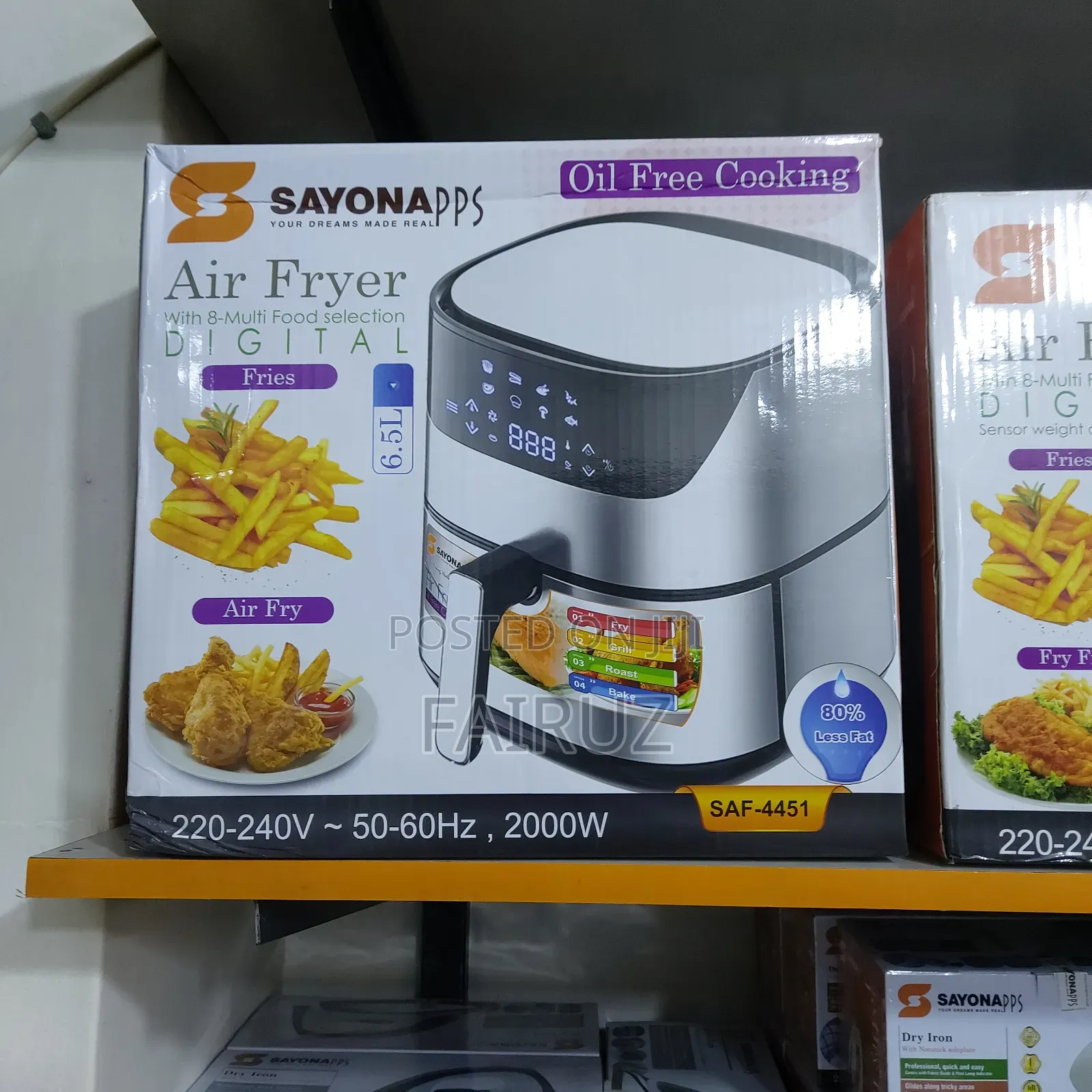 6.5l Digital Electric Air Fryer Sayona