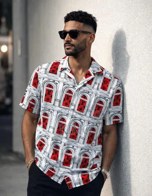 Men's Casual Short-Sleeve Hawaiian Shirt