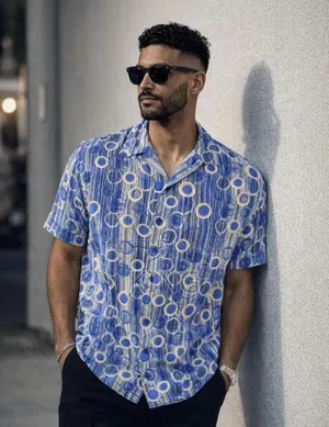 Men's Casual Short-Sleeve Hawaiian Shirt