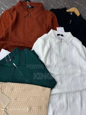 Quad Zip Short-Sleeve Knitted Polo Shirt