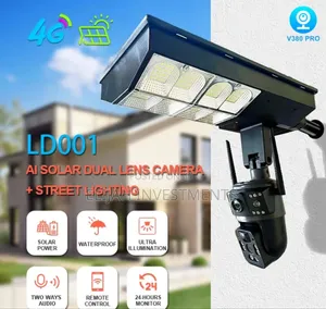 2-in-1 Solar-Powered Street Light and Ai Security Camera System