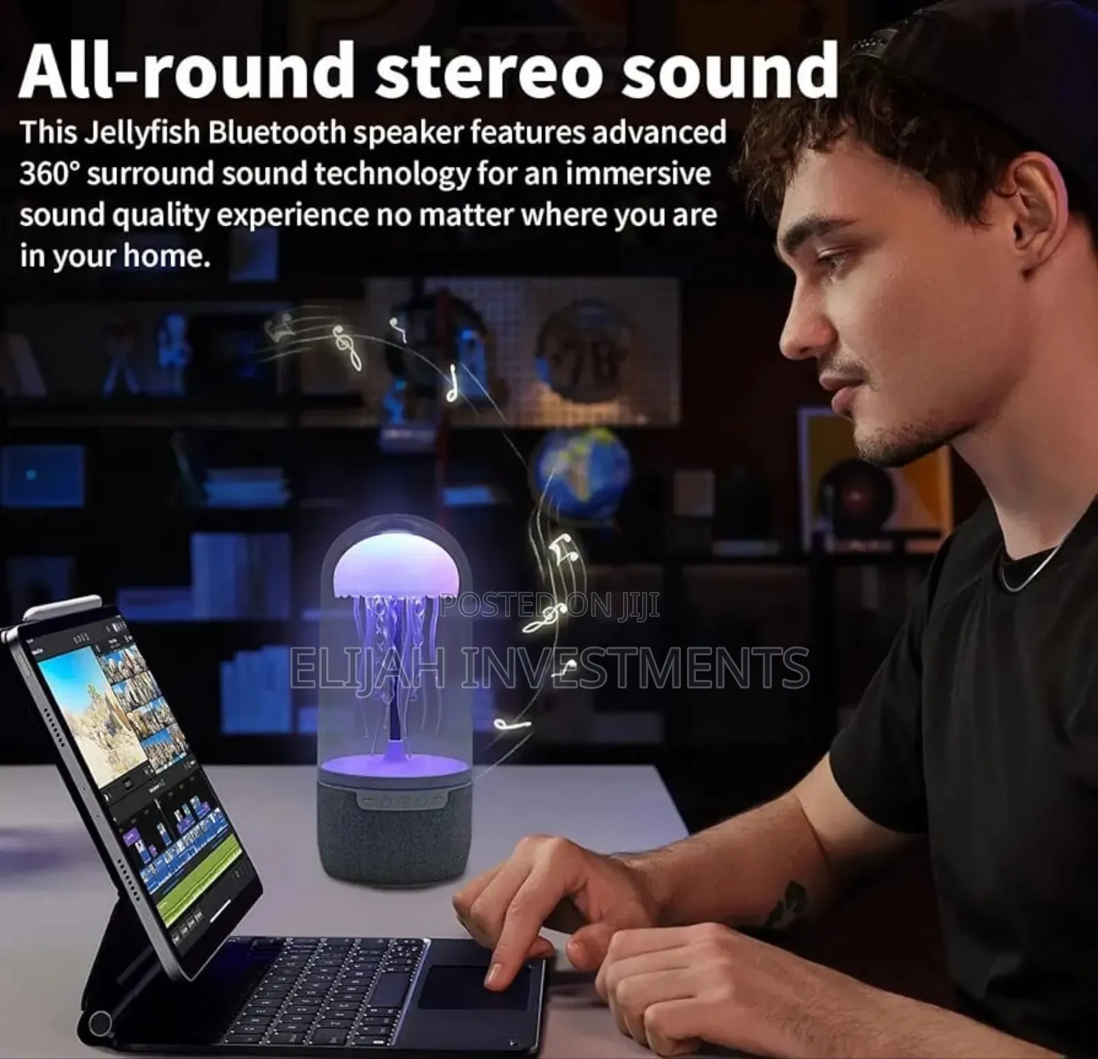 Jellyfish-Shaped Bluetooth Speaker and Mood Lamp