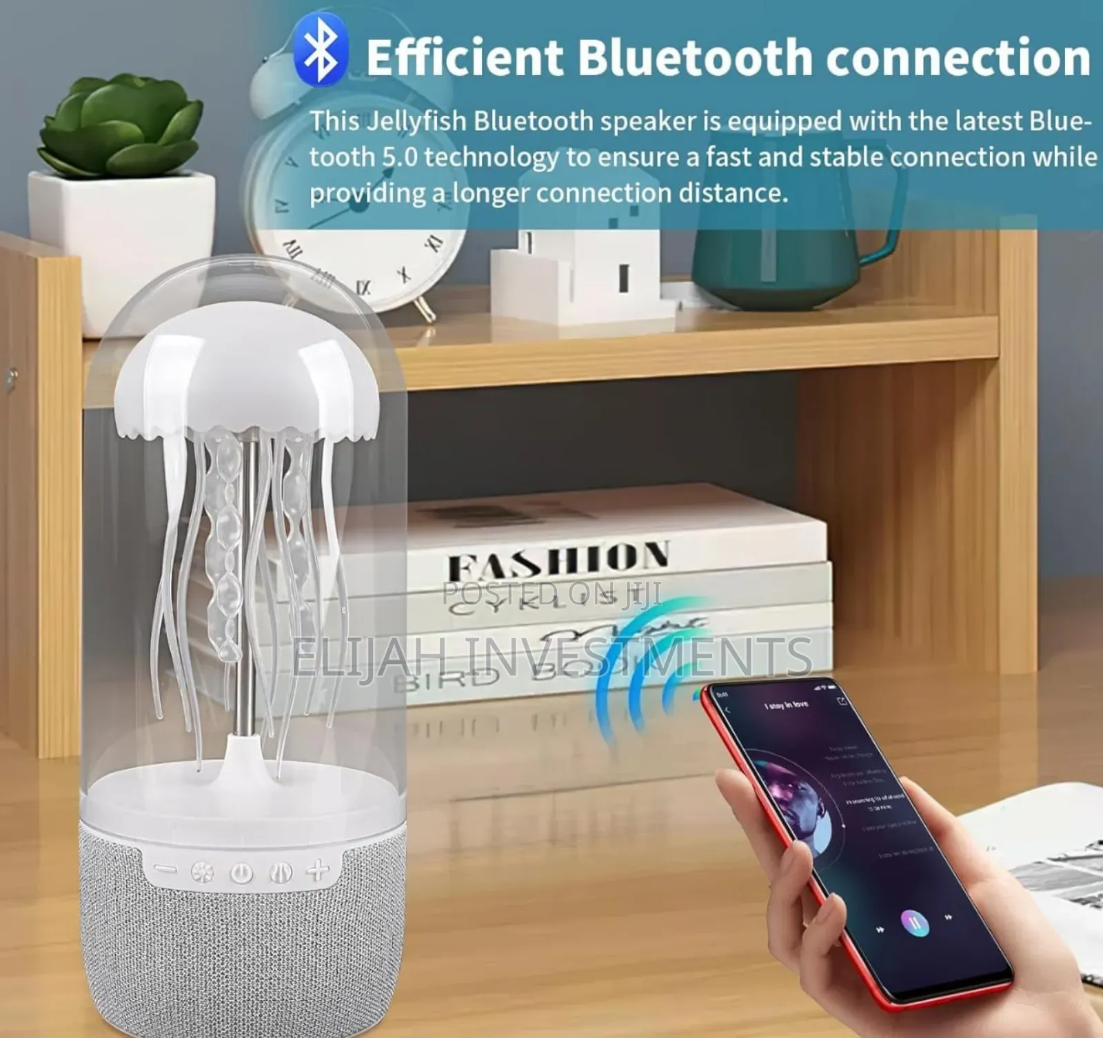 Jellyfish-Shaped Bluetooth Speaker and Mood Lamp