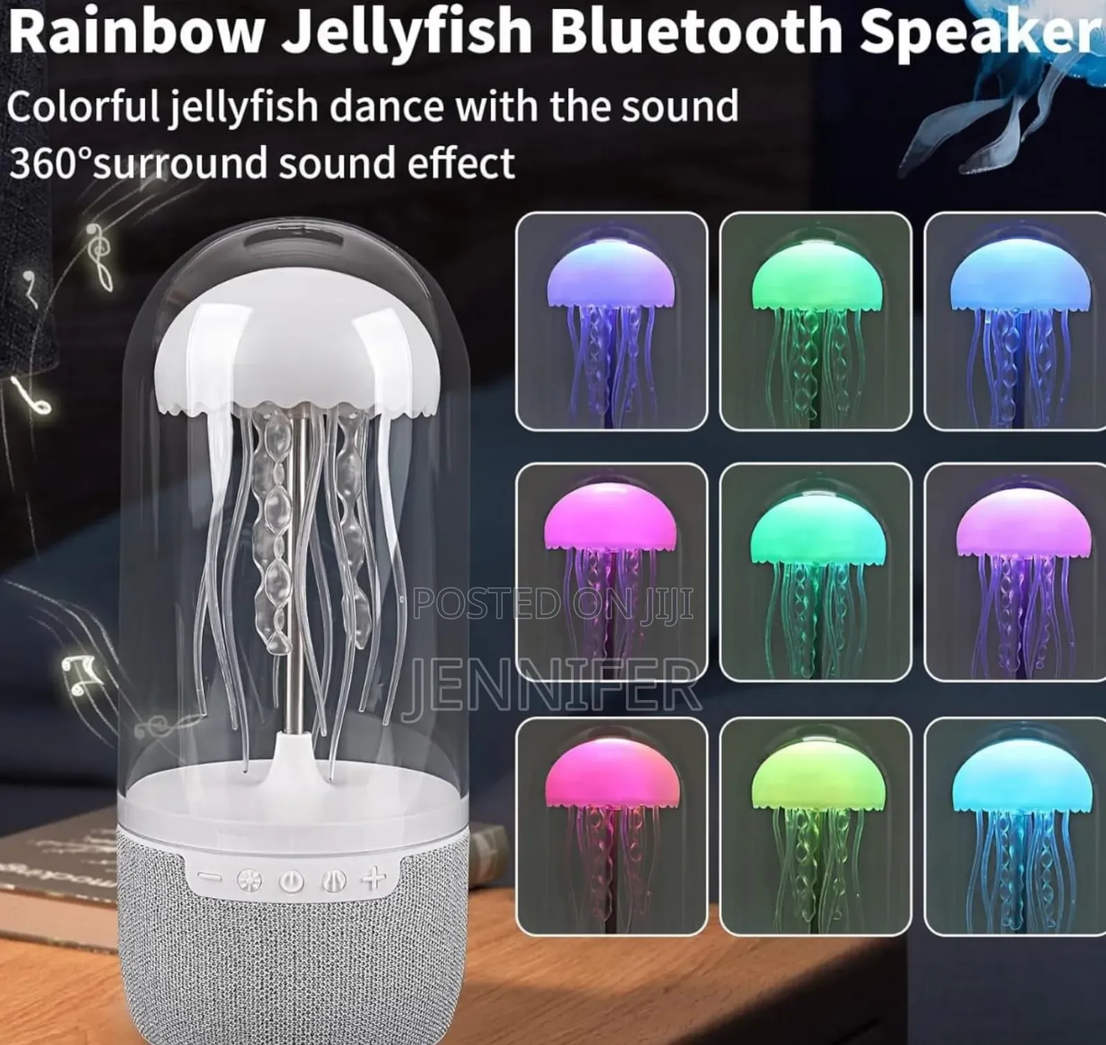 Jellyfish-Shaped Bluetooth Speaker and Mood Lamp