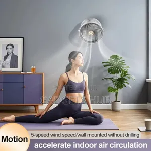 5- Speed Wall - Mounted/Desktop Fan With 720° Mosquito Repellent