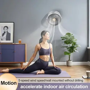5- Speed Wall - Mounted/Desktop Fan With 720° Mosquito Repellent